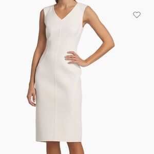 Designer Michael Kors sheath dress, fitted, olive green.